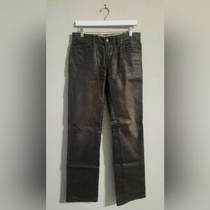 Guess Premium Coated Lincoln Slim Straight Jeans Brown Men’s size 30x33